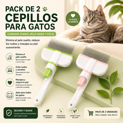 Cepillo Autolimpiante Quitapelo para Gatos