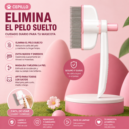 Cepillo Autolimpiante Quitapelo para Gatos