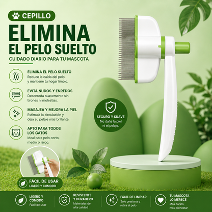 Cepillo Autolimpiante Quitapelo para Gatos
